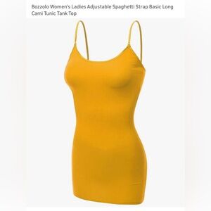 5pcs Bozzolo Women's Ladies Adjustable Spaghetti Strap Basic Long Cami Tunic Top